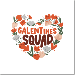 Cute Galentine's Day Squad Gang Girls Valentine 2024 Funny Posters and Art